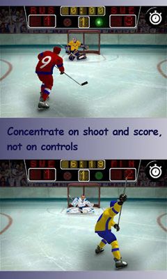 Captures d'écran du jeu de Hockey MVP sur Android, une tablette.