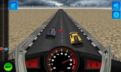 Captures d'écran de la Drag Race jeu 3D sur Android, une tablette.
