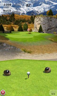 Screenshots of the game Flick Golf Android phone, tablet.