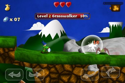 Captures d'écran du jeu Swordigo sur Android, une tablette.