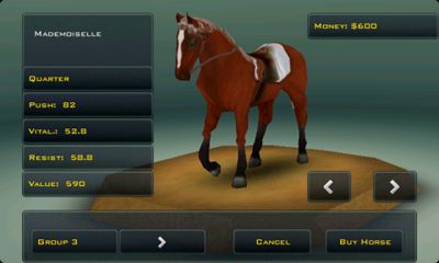 Screenshots of the game Race Horses Champions for Android phone, tablet.