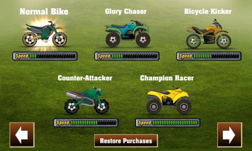 Screenshots of the game Footy rider on Android phone, tablet.