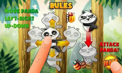 Screenshots of the game Panda vs Bugs on Android phone, tablet.