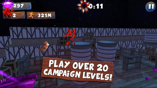 Screenshots of the game Hamstrong: Castle run on Android phone, tablet.
