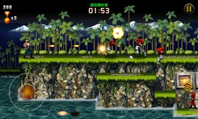 Screenshots of the game Contra Evolution on Android phone, tablet.