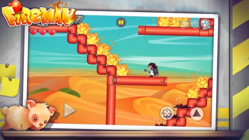 Screenshots of the game Fireman on Android phone, tablet.