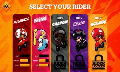 Screenshots of the game Flip Riders on Android phone, tablet.