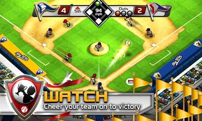 Captures d'écran du jeu Grande Victoire de Baseball sur Android, une tablette.