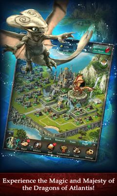 Captures d'écran du jeu Dragons of Atlantis pour Android, une tablette.