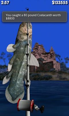 Captures d'écran du jeu Big Sport fishing 3D pour Android, une tablette.
