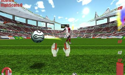 Captures d'écran du jeu 3D de gardien de But, sur un téléphone Android, une tablette.
