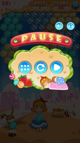 Screenshots of the game candy Bubble on Android phone, tablet.