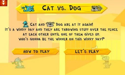 Screenshots of the game Cat vs dog deluxe on Android phone, tablet.