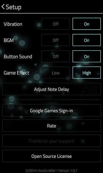 Screenshots of the game Full of music: MP3 rhythm game on the Android phone, tablet.