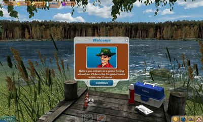 Captures d'écran de la game fishing Paradise 3D pour Android, une tablette.