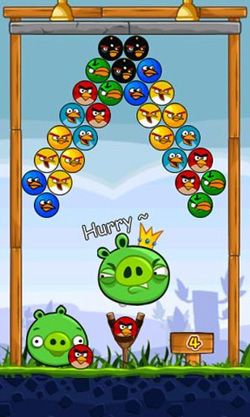 Captures d'écran de Angry Birds, jeu de Tir sur Android, une tablette.