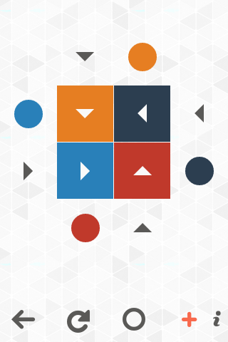 Screenshots of the game Game about squares on Android phone, tablet.