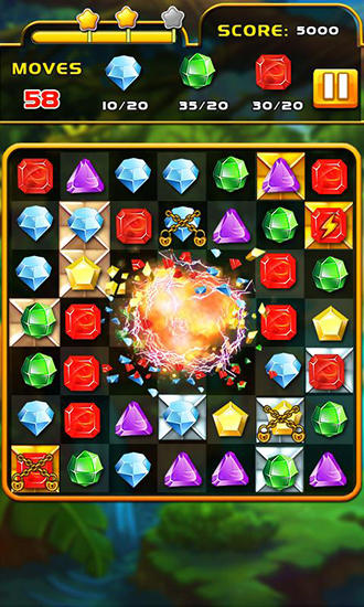 Screenshots of the game world Jewels: Epic on Android phone, tablet.