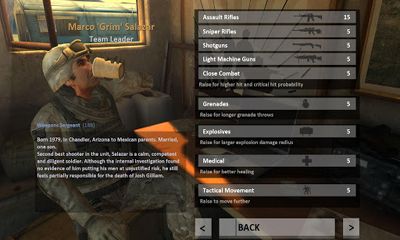 Captures d'écran du jeu Arma Tactics THD sur Android, une tablette.