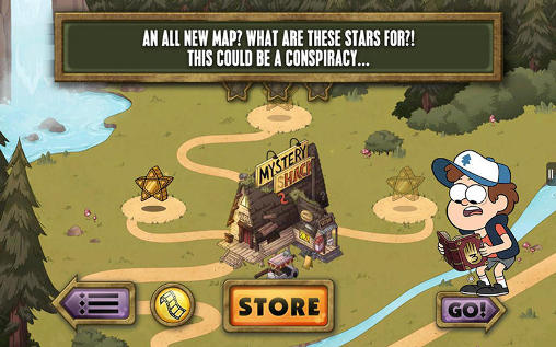 Screenshots of the game Gravity Falls: Mystery shack attack on your Android phone, tablet.