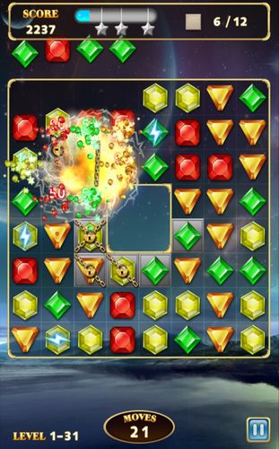 Screenshots of the game Jewels star 3 on your Android phone, tablet.