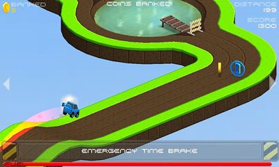 Captures d'écran du jeu des Cubes de Rallye Redline sur Android, une tablette.