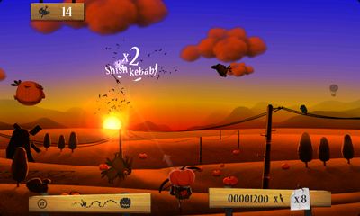 Captures d'écran du jeu Tirer sur les Oiseaux pour Android, une tablette.