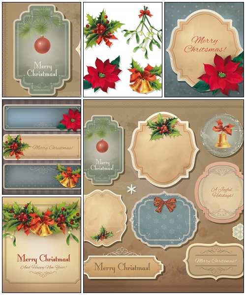 Christmas greeting card, 9 - vector stock
