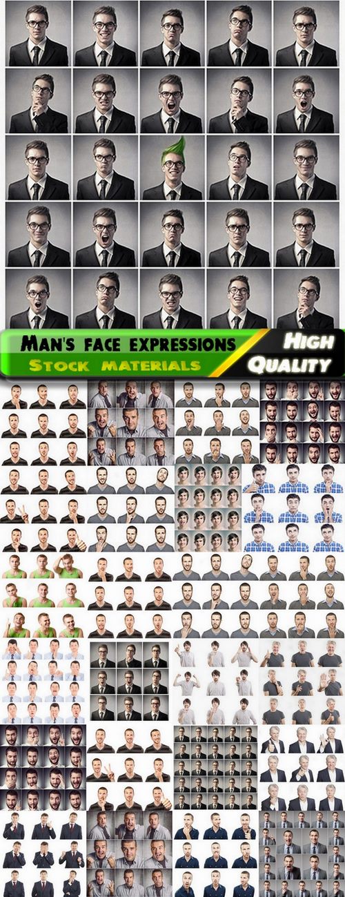 Man's face expressions Stock images - 25 HQ Jpg