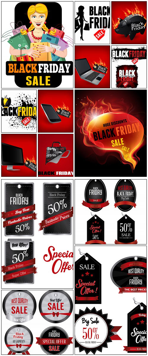 Black friday sale,1 - vector stock