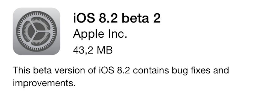 Компания Apple анонсировала вторую бета-версию iOS 8.2 для разработчиков