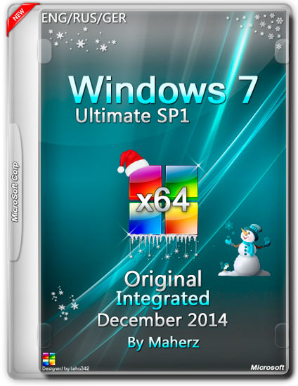 Windows 7 Ultimate SP1 x64 Integrated December 2014 By Maherz (ENG/RUS/GER)
