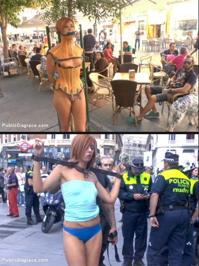 [Publicdisgrace.com / Kink.com] Bianca Resa (Gorgeous spanish model Bianca Resa is bound in Madrid / 19-12-2014) [2014 ., BDSM, Public, Humiliation, Bondage, Hardcore, All Sex, HDRip, 720p]