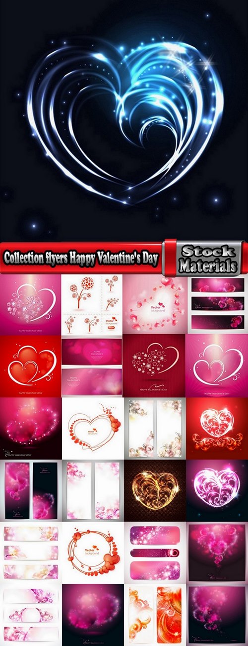 Collection flyers Happy Valentine's Day 25 Eps