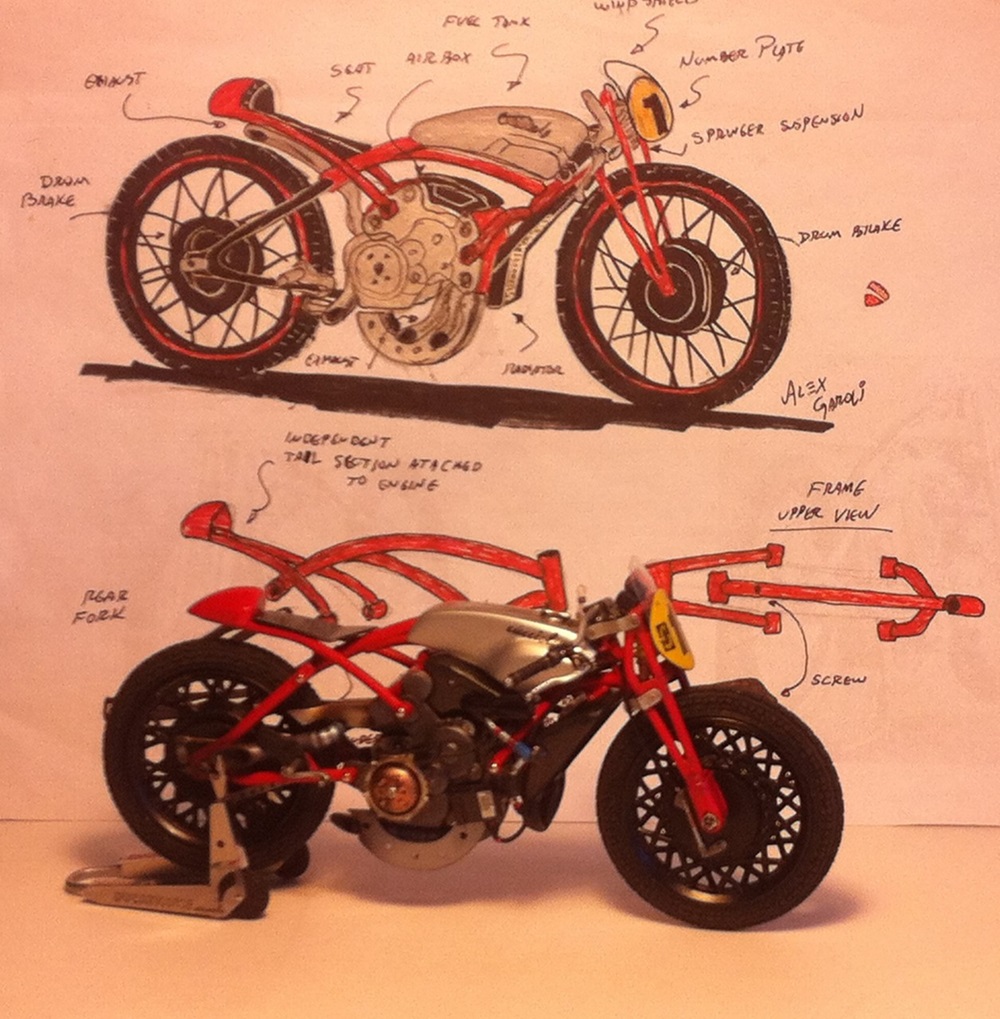 Моделька Ducati Cucciolo Desmosedici - Алекс Гароли
