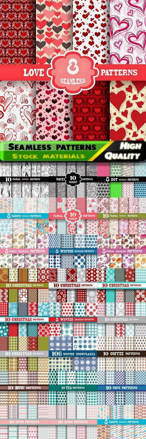 Abstract  Seamless patterns in vector set from stock #28 - 25 Eps