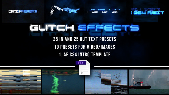 VideoHive - Glitch Presets for Text and Video