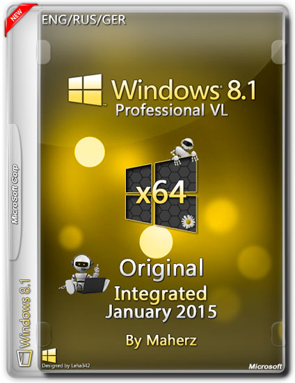 Windows 8.1 Professional VL x64 Integrated January 2015 By Maherz (ENG/RUS/GER)