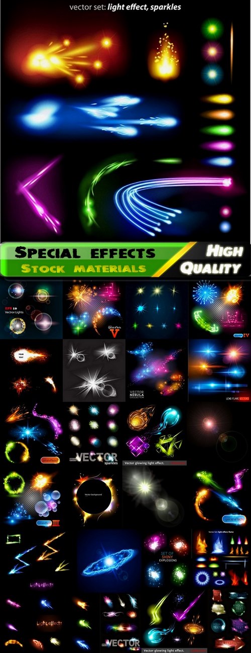 Special effects and glowing light effects - 25 Eps