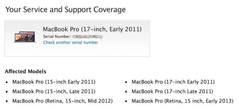 Компания Apple запустила ремонтную программу для решения проблем с видео на MacBook Pro 2011-201