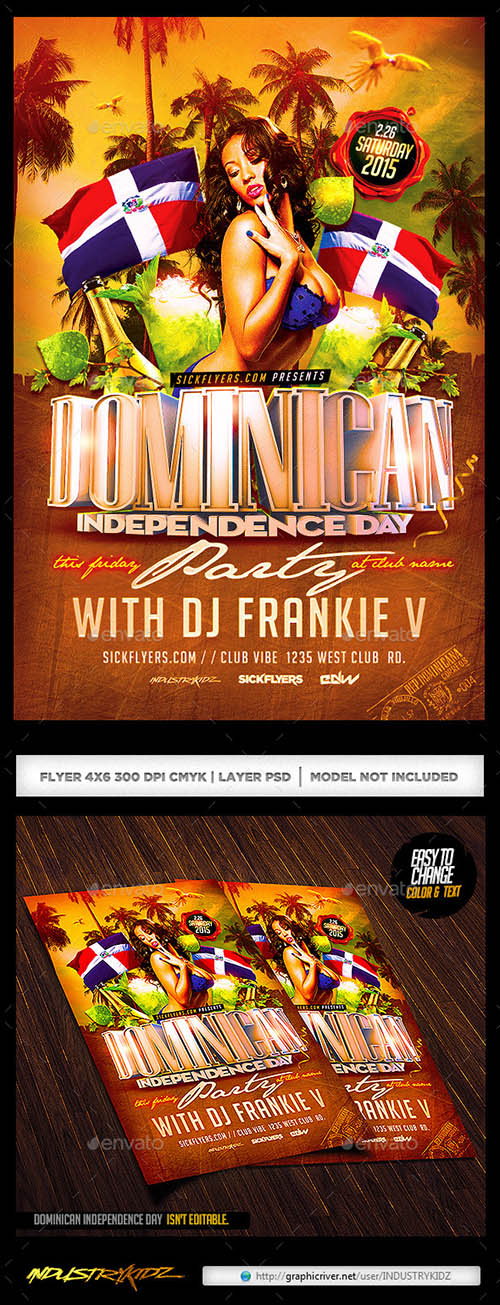 GraphicRiver - Dominican Independence Day Flyer 10464174