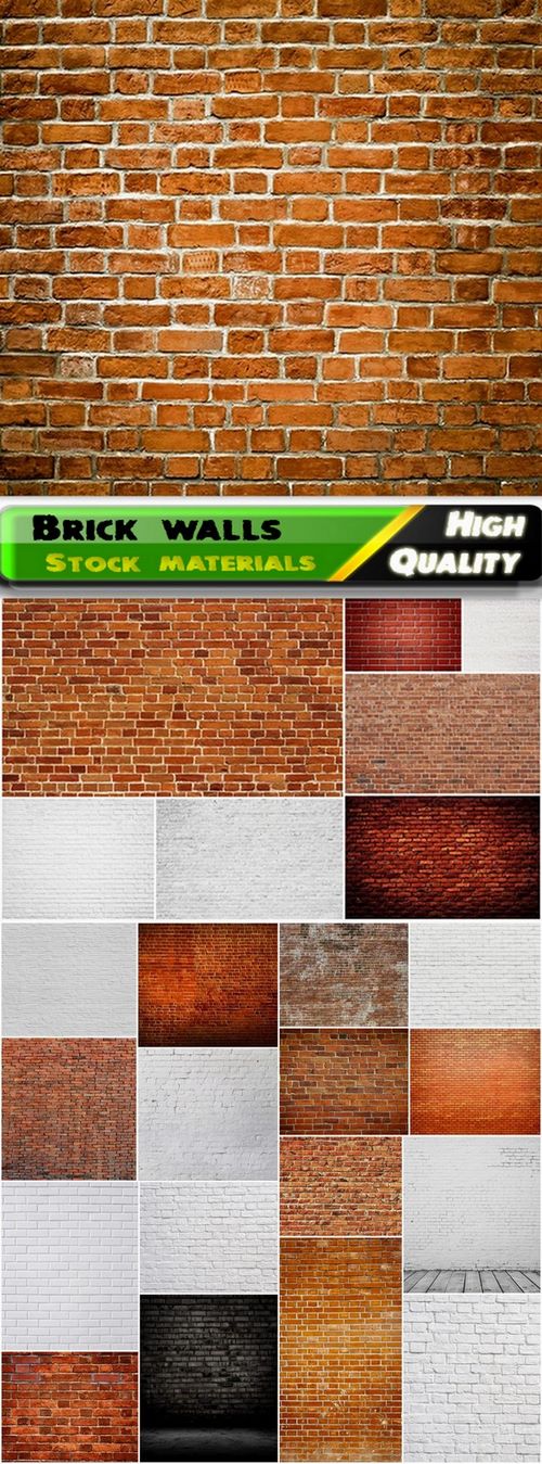 Brick walls textures and backgrounds - 25 HQ Jpg
