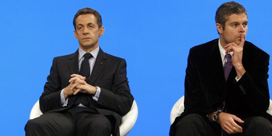 Nicolas Sarkozy und Laurent Wauquiez im november 2009.
