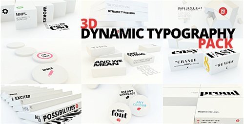 3D Dynamic Typography Pack - After Effects Project (Videohive)