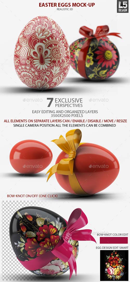 GraphicRiver Easter Eggs Mock-Up 10765628