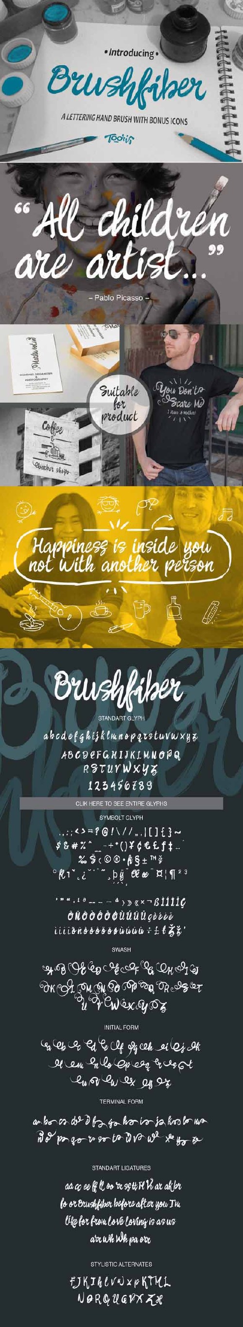 Brushfiber Typeface with Bonus