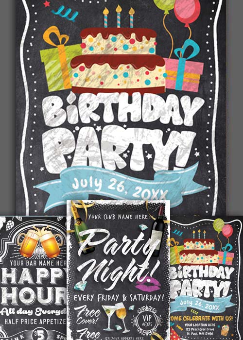 Chalk Party Flyer Bundle 9