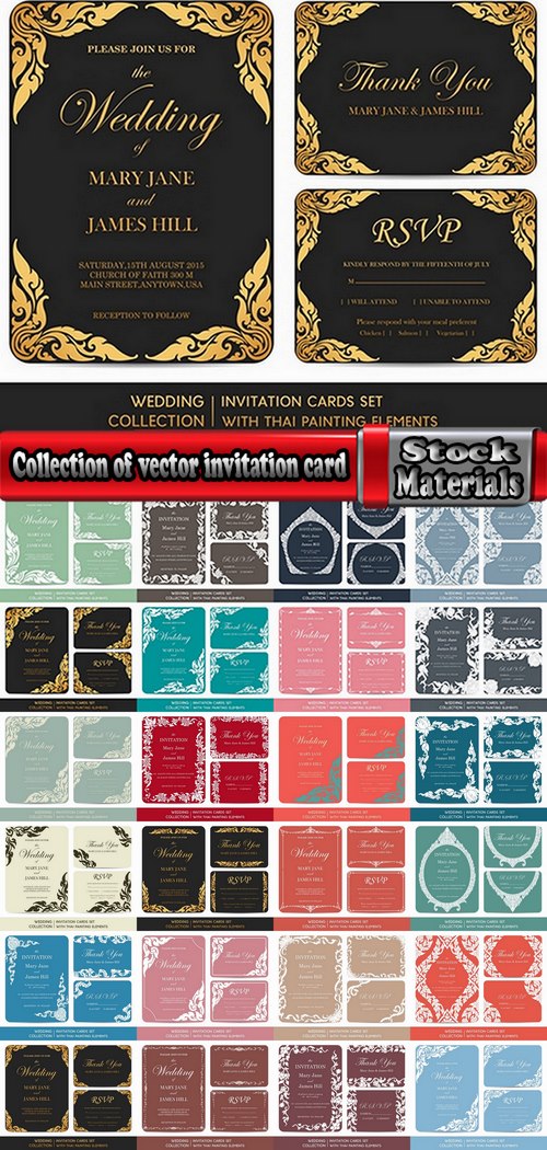 Collection of vector banner picture card flyer poster invitation card #2-25 EPS