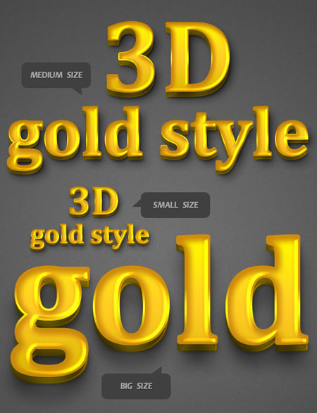 3D Gold Style PSD Effect 8