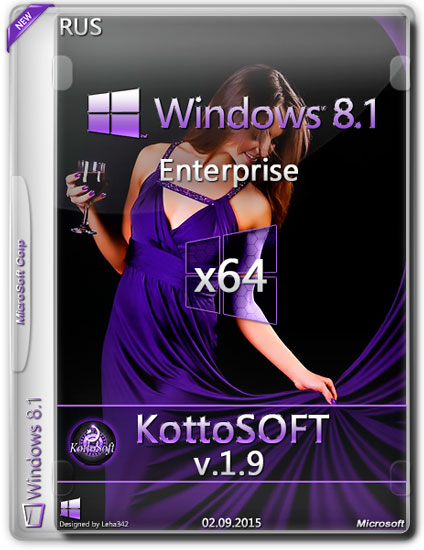 Windows 8.1 Enterprise x64 KottoSOFT v.1.9 (RUS/2015)